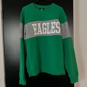 47 Brand Eagles crewneck. Kelly green